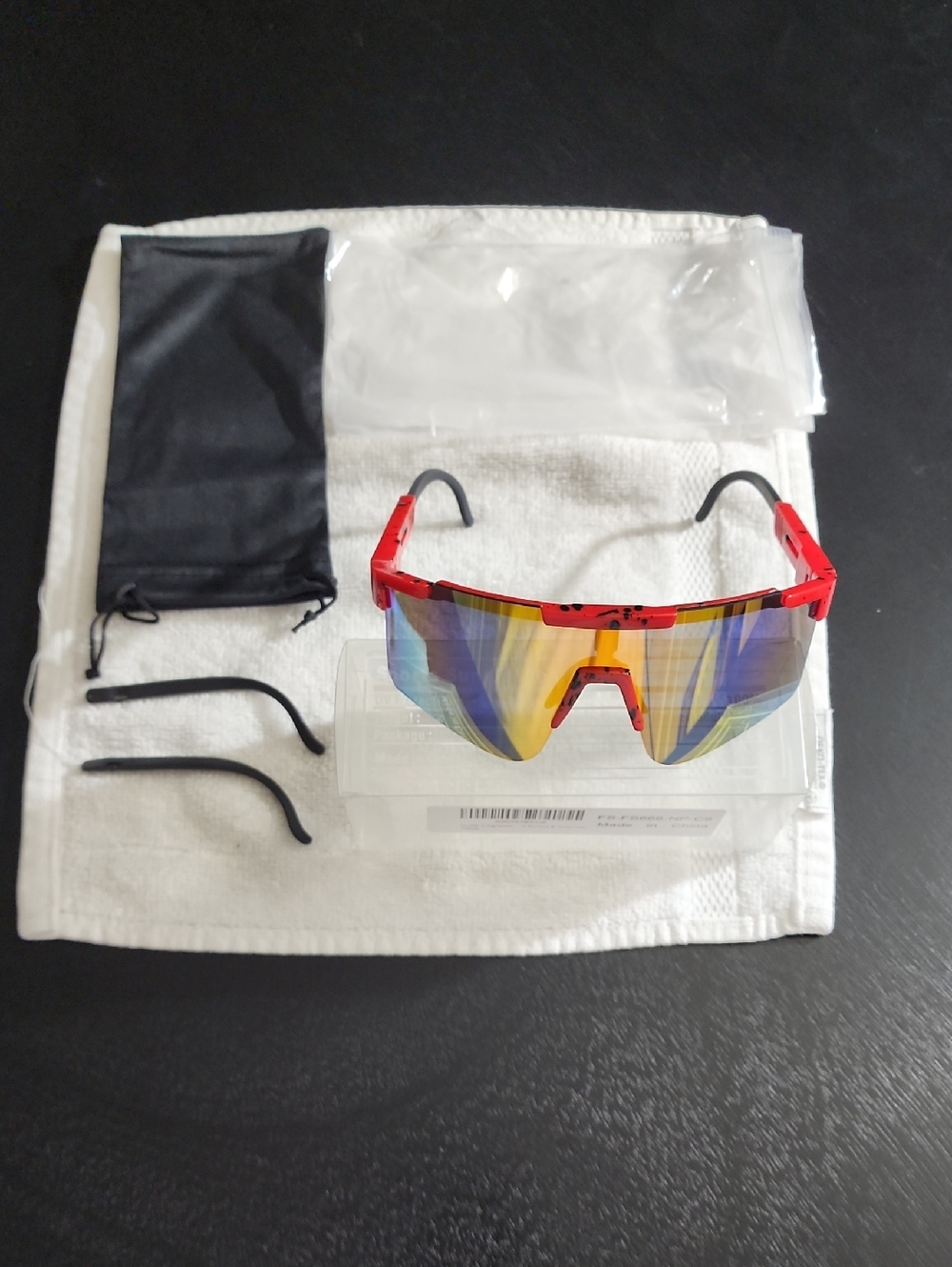 SPORTS SUNGLASSES FS666-NP-C9 Men Women & Youth Multicolor UV Wrap Shield Lens